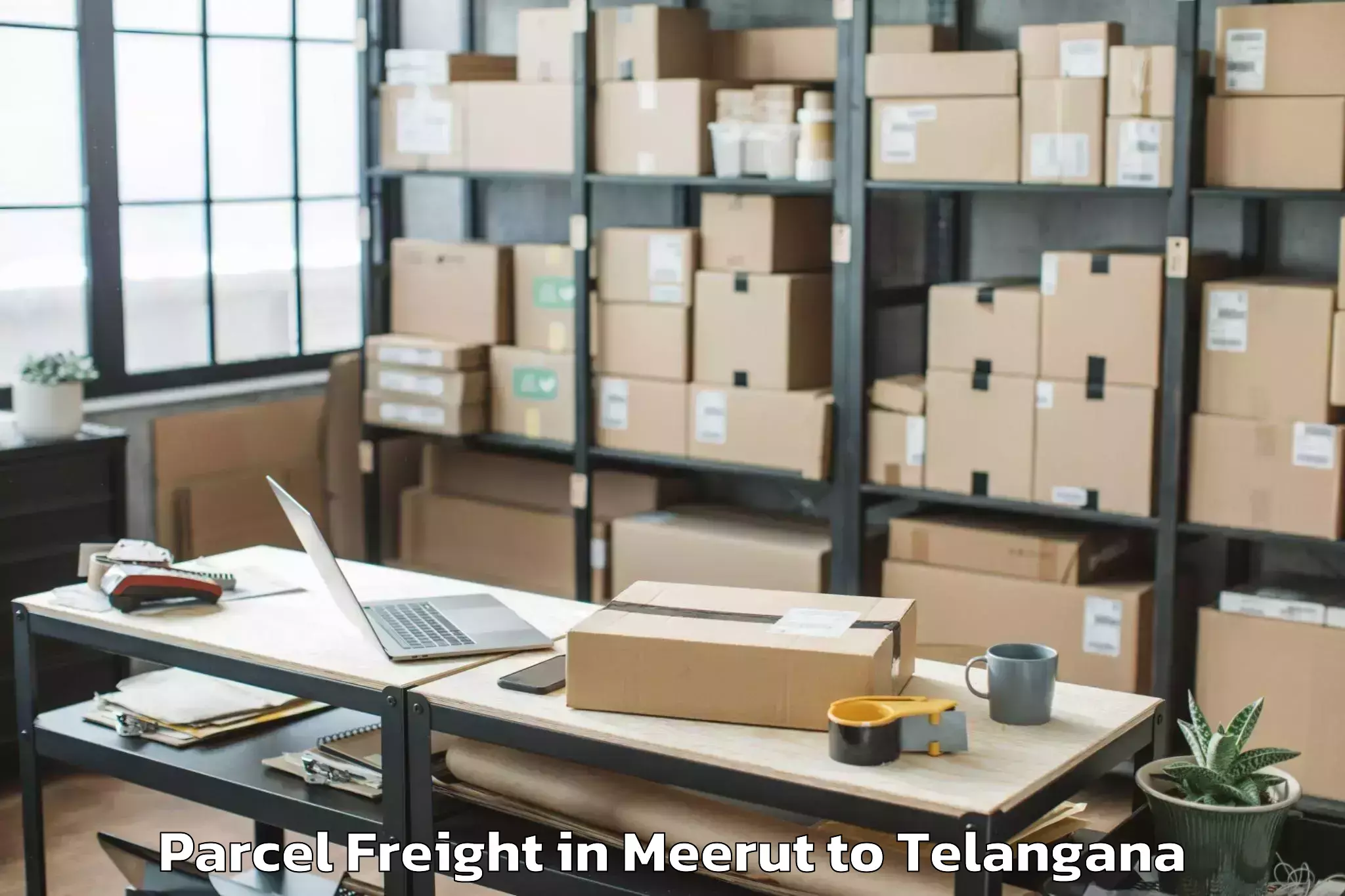 Get Meerut to Konijerla Parcel Freight